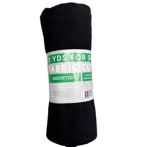 Black Solid Fabric 2 Yards New in Package NWT Crafting Sewing